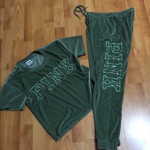 PINK green TRACK SUIT ..